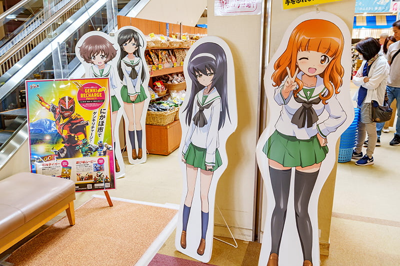 道の駅 象潟 ねむの丘のガルパンパネル　あんこうチーム