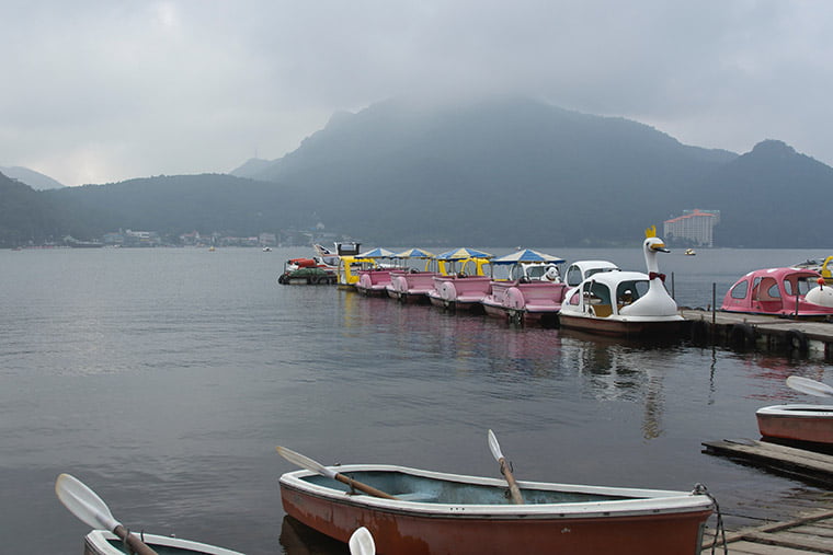 榛名湖のスワンボート