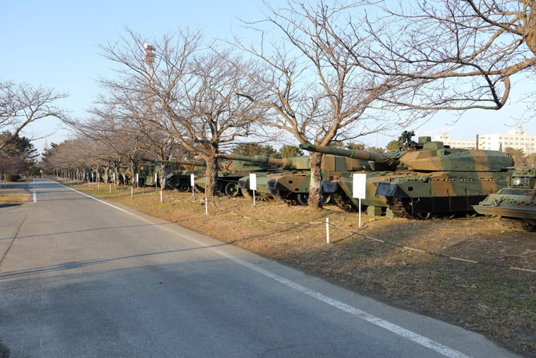 土浦駐屯地の戦闘車両展示