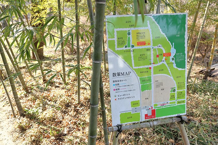 若竹の杜 若山農場の散策MAP
