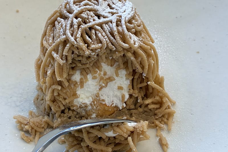 モンブランの断面