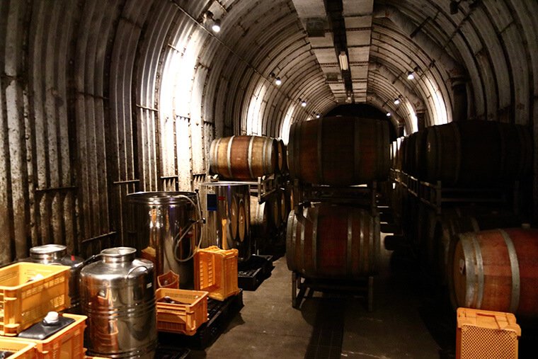 ココ・ファーム・ワイナリーの貯蔵庫