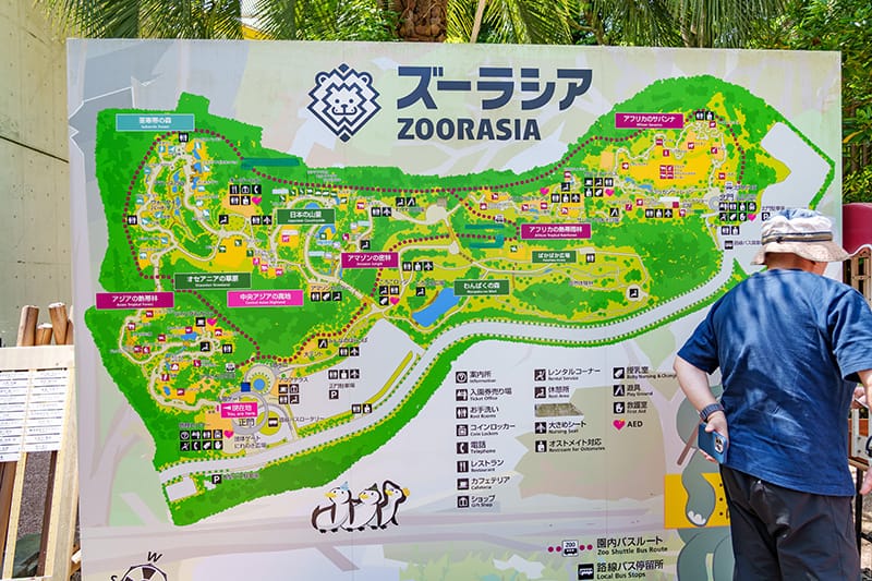 よこはま動物園ズーラシアの案内MAP