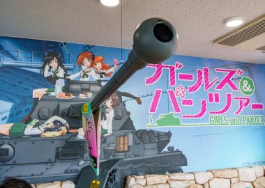 ガルパン喫茶 Panzer Vorの戦車オブジェ