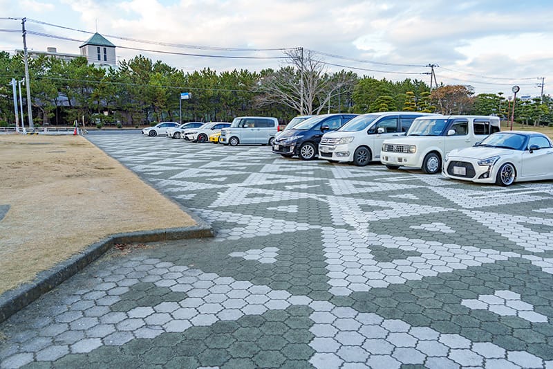大洗マリンタワーの駐車場