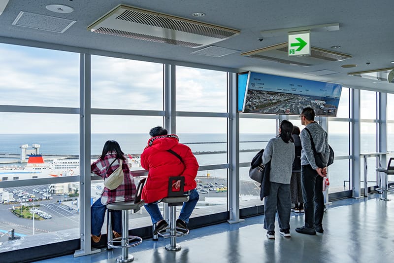 大洗マリンタワーの展望スペースの様子