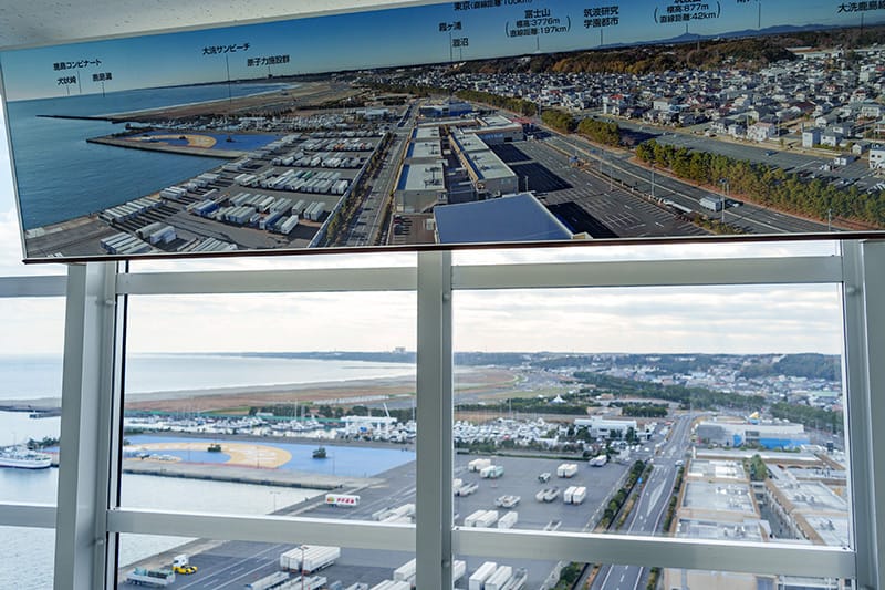 大洗マリンタワー3F展望台からの風景